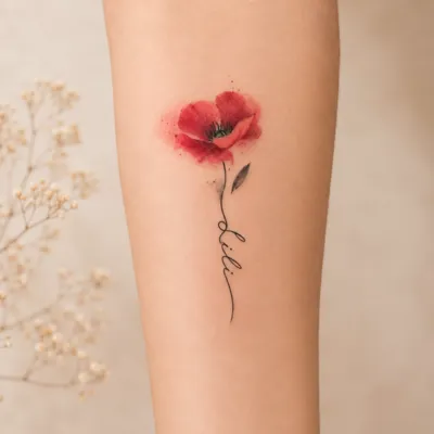 Personalizirana tatu nalepka z makom in imenom po želji